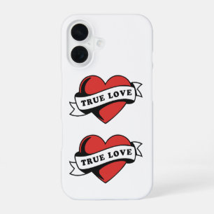 True Love Tattoo Herz Klassisches Romantik-Desig iPhone 16 Hülle