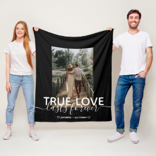 True Love Wedding Couple Foto Fleece Blanket