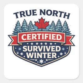 True North Certified — Winter Überlebt Aufkleber