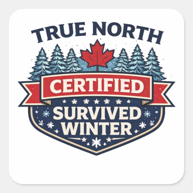 True North Certified — Winter Überlebt Aufkleber (Vorderseite)