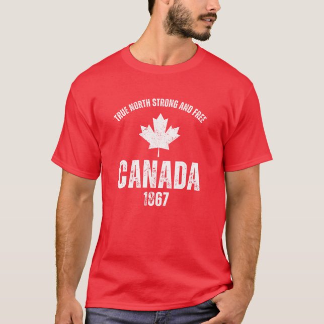 TRUE NORTH STARK UND FREI T-Shirt (Vorderseite)