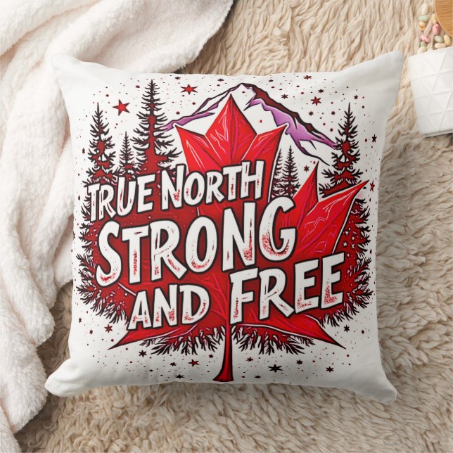 True North Strong Free Kissen (Decke)