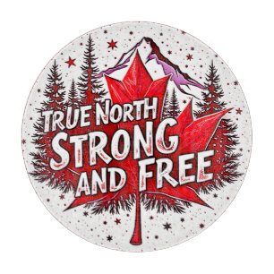 True North Strong Free Schneidebrett