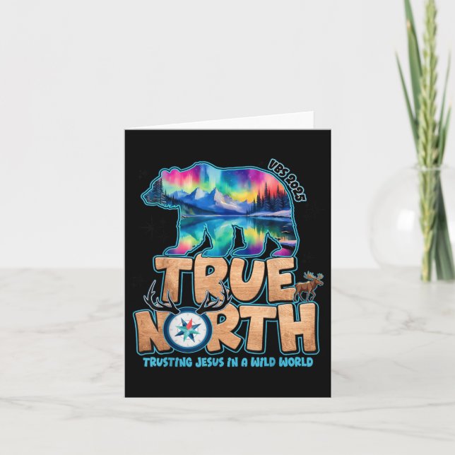 True North Vbs 2025 Trusting Jesus Wilderness Chri Karte (Vorderseite)