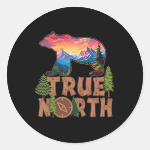 True North Vbs 2025 Vertrauen in Jesus Wildnis Chr Runder Aufkleber