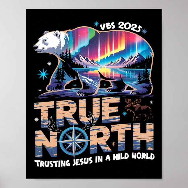 True North Vbs Dem Herrn Jesus In Einer Verrückten Poster (Vorne)