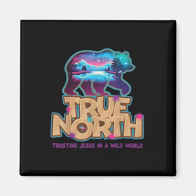 True North Vertrauend auf Jesus Vbs 2025 Wilde Wel Magnet (Vorne)