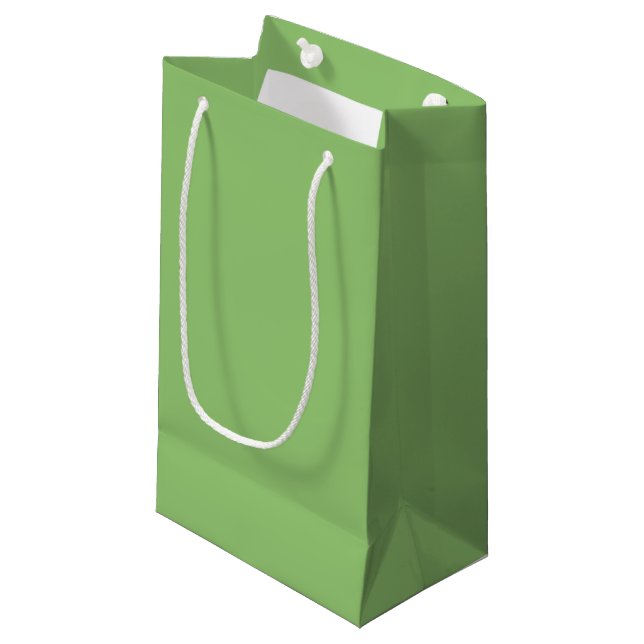 True Pistachio Green Kleine Geschenktüte (Vorderseite Schrägansicht)