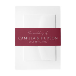 True Simplicity 4 | Burgund | Hochzeitseinladung Einladungsbanderole