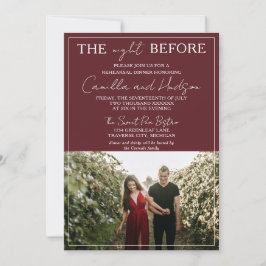 True Simplicity 4 | Burgundy | Rehearsal Dinner Einladung