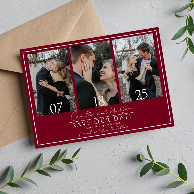 True Simplicity 4 | Burgundy | Wedding Save The Date (Von Creator hochgeladen)
