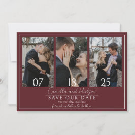 True Simplicity 4 | Burgundy | Wedding Save The Date