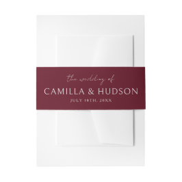 True Simplicity 4 | Deep Burgundy | Wedding Invite Einladungsbanderole