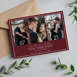 True Simplicity 4 | Deep Burgundy | Wedding Save The Date