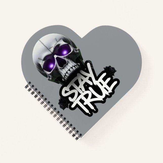 True Skull-Notebook bleibe Notizbuch (Vorderseite)