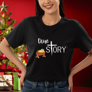 True Story Christlich Weihnachten Jesus Manger Cro T-Shirt