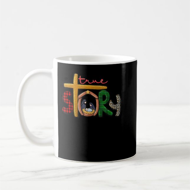 True Story Christmas Manager Krippe Szene Buffalo Kaffeetasse (Links)