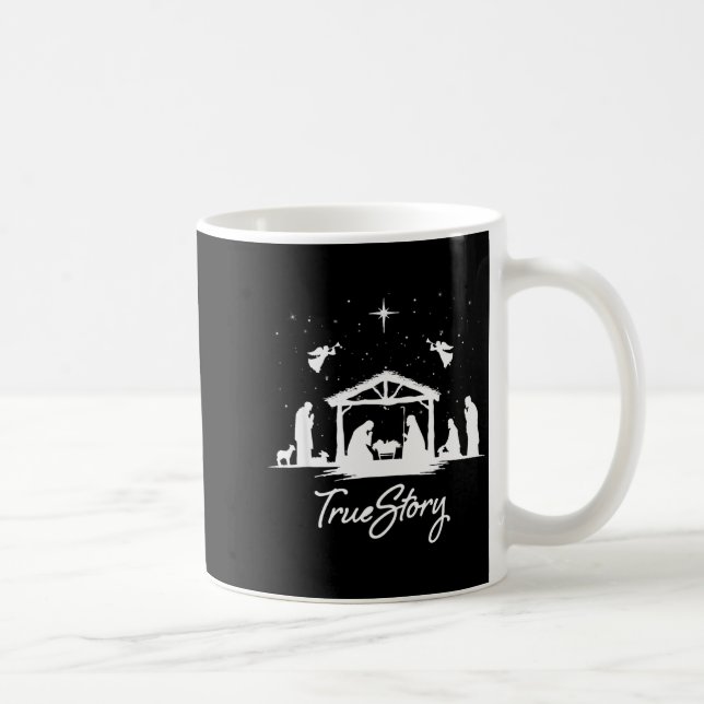 True Story Christmas Nativity Jesus Christian Men  Kaffeetasse (Rechts)
