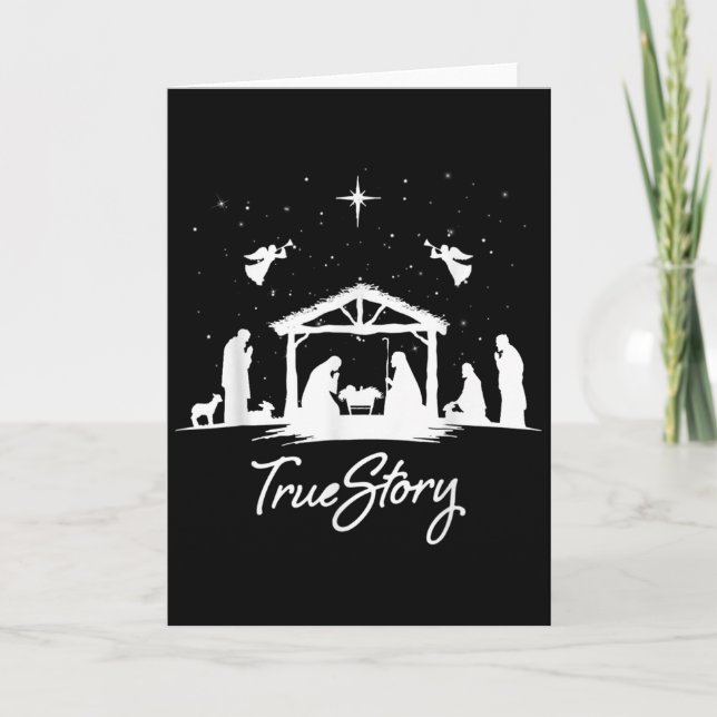 True Story Christmas Nativity Jesus Christian Men  Karte (Vorderseite)