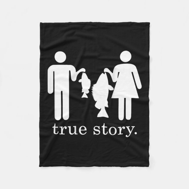 True Story Fishing Husbyny und Ehefrau Fleecedecke (Vorderseite)