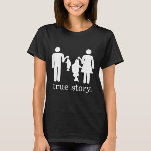 True Story Fishing Husbyny und Ehefrau T-Shirt