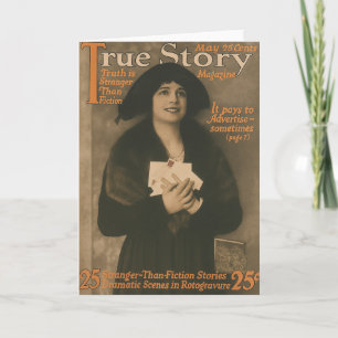 True Story Magazin Mai 1920 Vintage Sepia Retro Karte