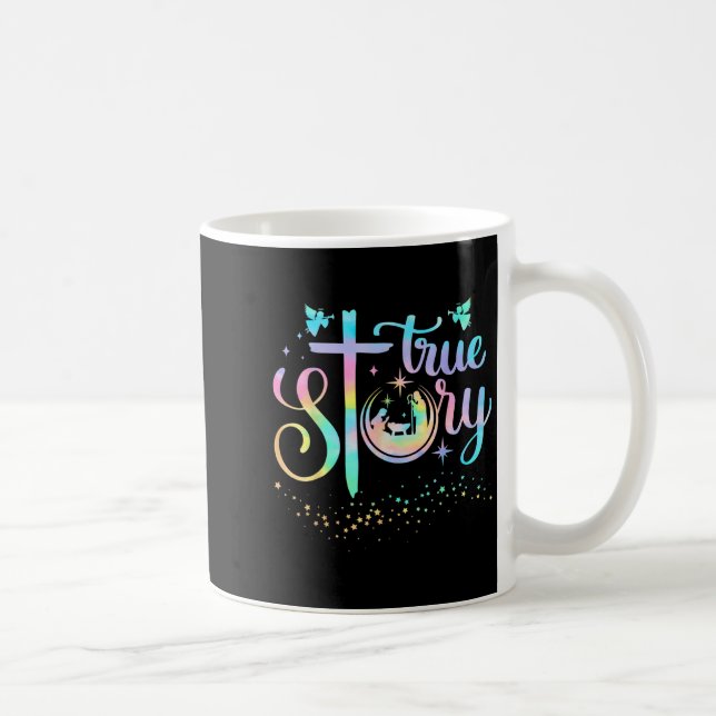 True Story Nativity Christmas Baby Jesus Religious Kaffeetasse (Rechts)