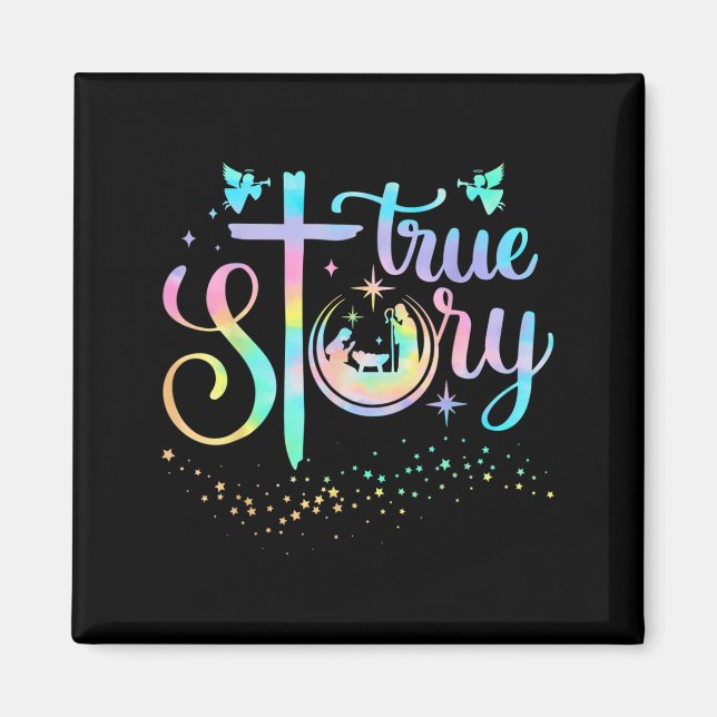 True Story Nativity Christmas Baby Jesus Religious Magnet (Vorne)