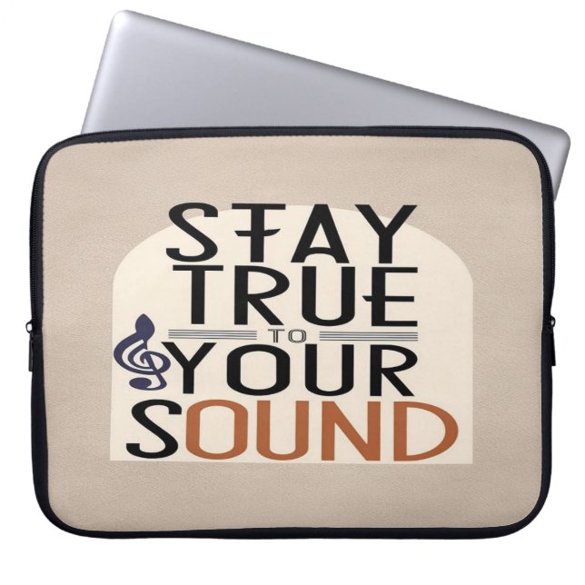 True to Your Sound Option 2 bleibe Laptopschutzhülle (Vorderseite)