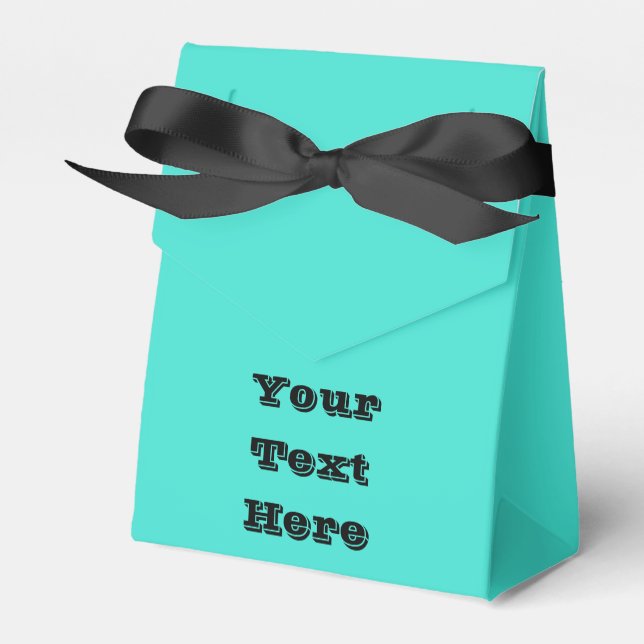 True Türkise Blue Green Southwestern Solid Color Geschenkschachtel (Vorderseite)