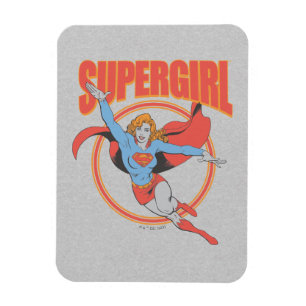 True Vintag Supergirl Flying Graphic Magnet