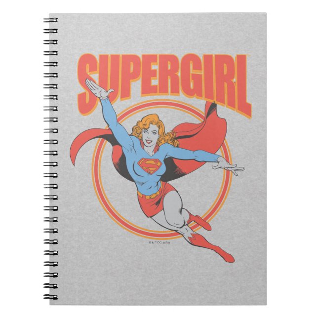 True Vintag Supergirl Flying Graphic Notizblock (Vorderseite)