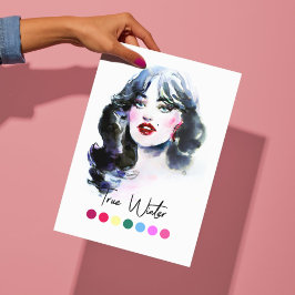 True Winter Type Saisonfarbenanalyse Art Poster