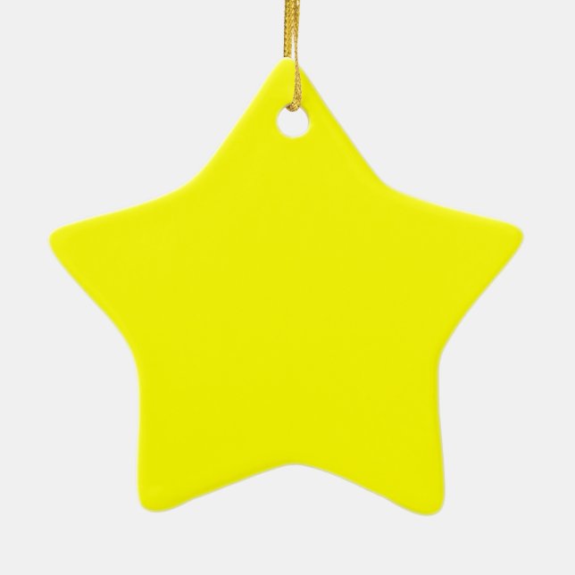 True Yellow Fluo Delight Deco ist für Sie bereit Keramikornament (Hinten)