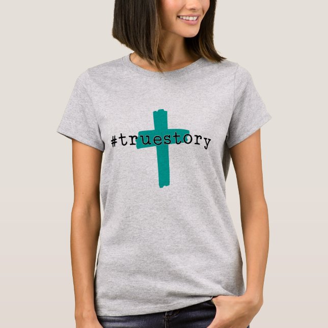 #TrueStory Cross-Design T-Shirt (Vorderseite)