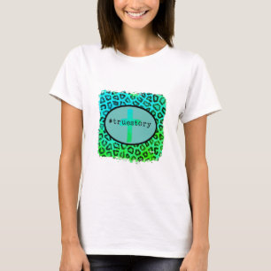 "#truestory"-Kreuz-Leopardendruckherz T-Shirt