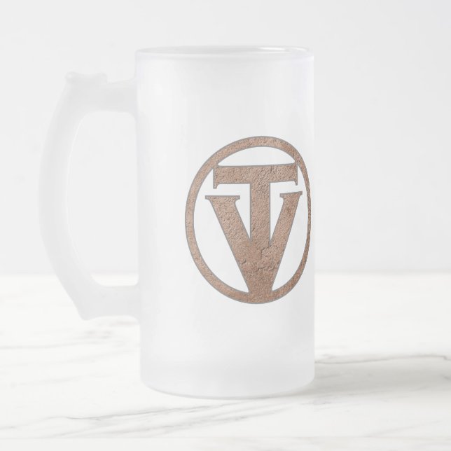 TrueVanguard mattierte Bier-Tasse Mattglas Bierglas (Links)