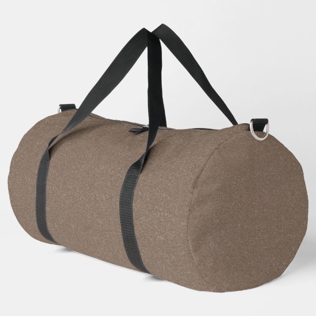 Trüffel einfarbig Vintage-Farbe Duffle Bag (Linke Ecke)