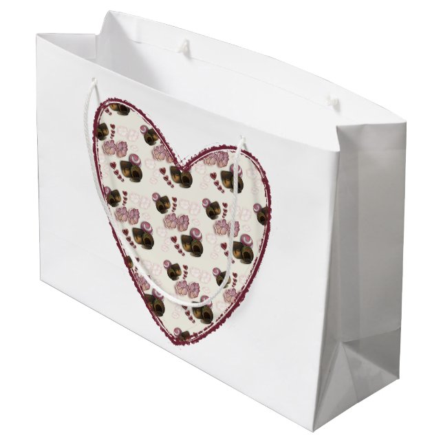 Trüffelherz Große Geschenktüte (Rückseite Schrägansicht)