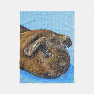Truffle die Guinea Pig Painting Fleecedecke