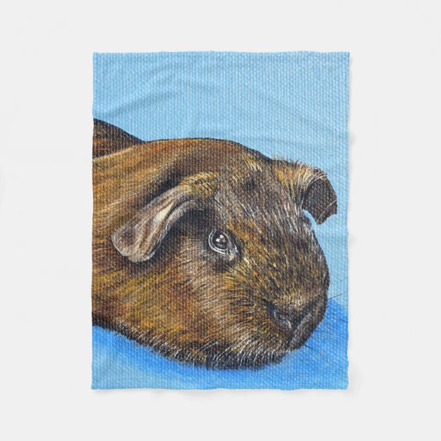 Truffle die Guinea Pig Painting Fleecedecke (Vorderseite)