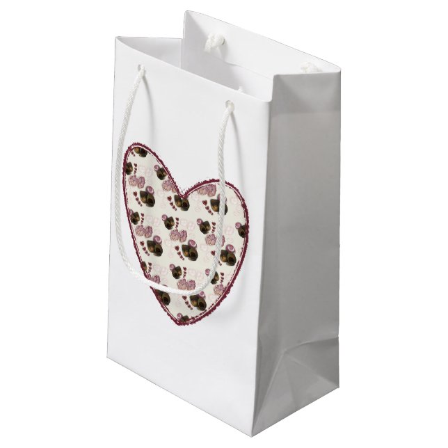 Truffle Heart Kleine Geschenktüte (Rückseite Schrägansicht)