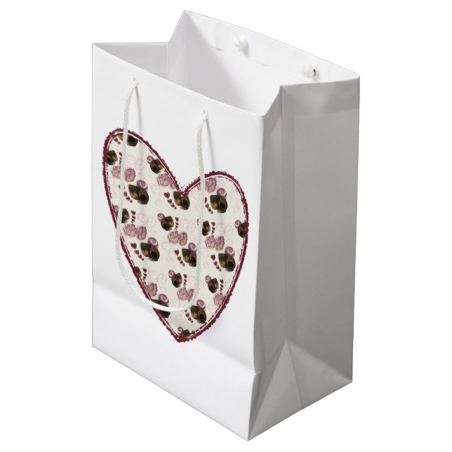 Truffle Heart Mittlere Geschenktüte (Vorderseite Schrägansicht)