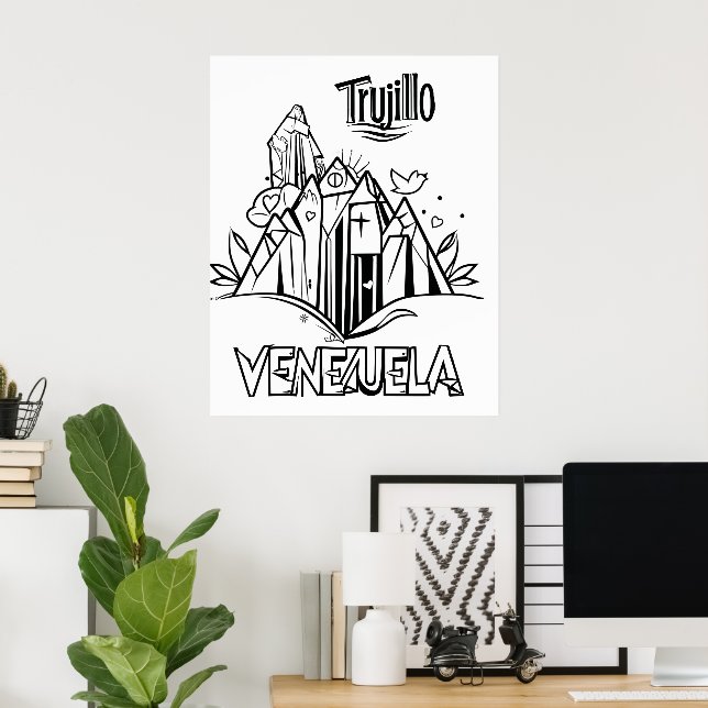 Trujillo Venezuela diseño artístico | Virgen paz Poster (Heimbüro)