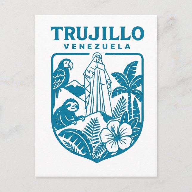 Trujillo Venezuela | Diseño cultural Venezolano Postkarte (Vorderseite)