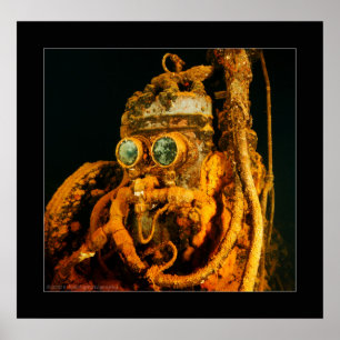 Truk Lagoon - Fujikawa Maru - Luftkompressor Poster