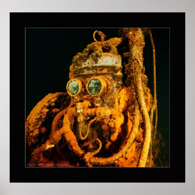 Truk Lagoon - Fujikawa Maru - Luftkompressor Poster (Vorne)