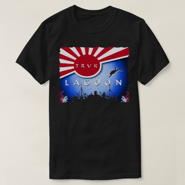 Truk Lagoon Japan Flag Wreck Dive Scuba Diving  T-Shirt (Design vorne)