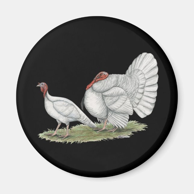 Trukeys White Hollands Magnet (Vorne)