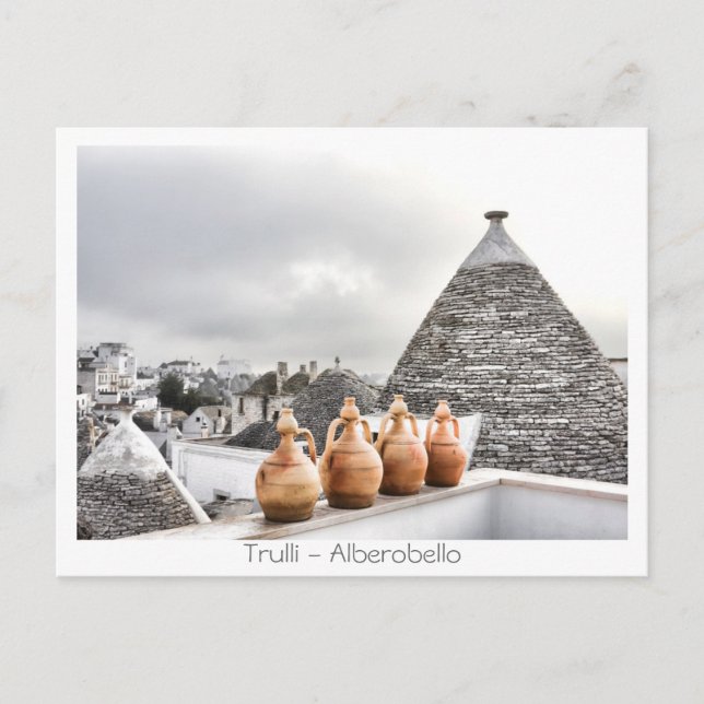 Trulli - Alberobello Postkarte (Vorderseite)